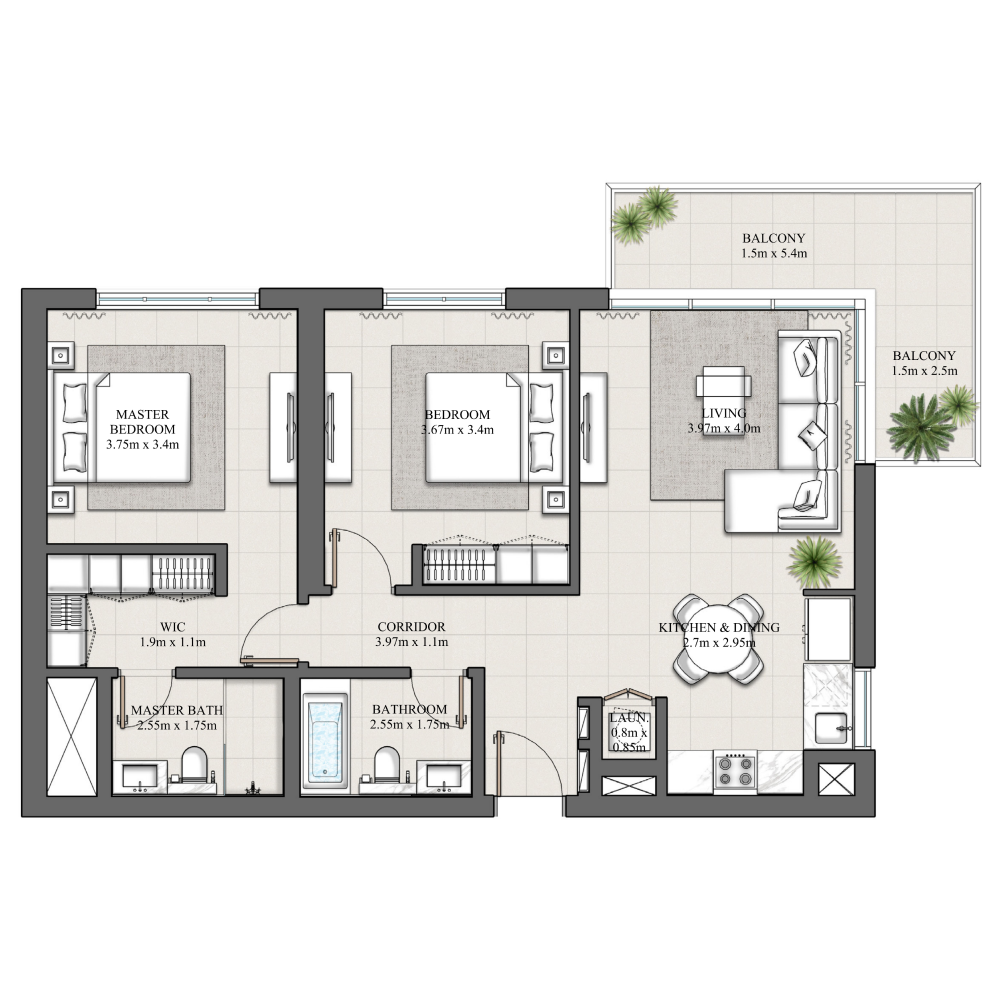 2 Bedroom